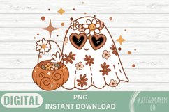 Retro Ghost PNG | Retro Halloween PNG | Kids Halloween PNG Product Image 2