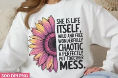 She is life itself wild and free PNG, Mothers-Day-Sublimatio Product Image 1