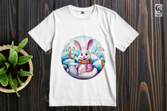 Cute Winter Bunny Clipart Sublimation PNG Product Image 2