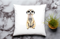 Cute Watercolor Meerkat Clipart Sublimation PNG Product Image 2