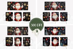 Santa Claus Mug Wrap Design, Winter Mug Template Product Image 2
