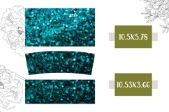 Glitter Tumbler Design, Turquoise 40 Oz Tumbler Wrap Product Image 2