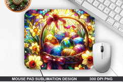 Easter Basket Mouse Pad Sublimation, Easter Mouse Pad PNG Product Image 1