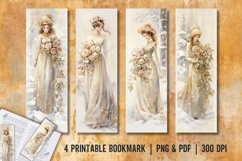 Winter Beautiful Woman Bookmark Design|Bookmark Sublimation Product Image 1