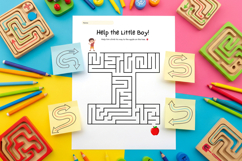 Labyrinth Worksheet page mockup Product Image 3