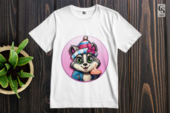 Cute Baby Raccoon Forest Clipart Sublimation PNG Product Image 2