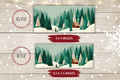 Cartoon Winter Forest Mug Design, Christmas Mug Print Product Image 2