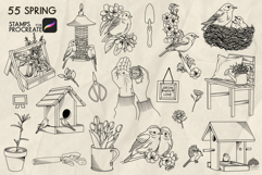 Spring Garden Procreate Stamp Brushes Product Image 2