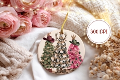 Rustic Christmas Ornament PNG, Leopard Christmas Ornament Product Image 2