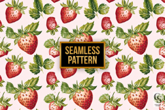 Strawberry Fruit Pattern Digital Paper Product Image 2