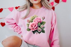 Vintage Valentines Day Flowers Clipart Product Image 2