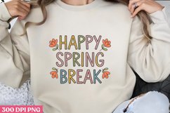 Happy Spring Break PNG, Hello Spring Sublimation PNg Product Image 3
