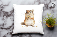 Cute Chipmunk Clipart Sublimation PNG Product Image 3