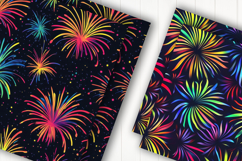 Colorful Fireworks Night Digital Paper Product Image 2