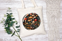 Forest Illustration, Cartoon Mushrooms PNG Product Image 2