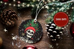 Christmas Skeleton Ornament, Merry Christmas Ornament PNG Product Image 2