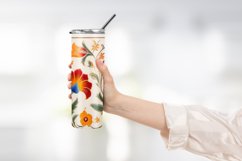 Colorful Flowers tumbler warp design Product Image 2