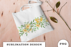 Watercolor Flowers Seamless Border png Product Image 2