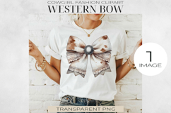 Western Style Bow Clipart, Sublimation PNG. Product Image 1