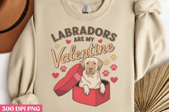 Labradors Are My Valentine PNG, Valentine Dog Sublimation PN Product Image 2