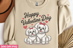 Happy Valentines Day PNG, Valentine Dog Sublimation PNG Product Image 2