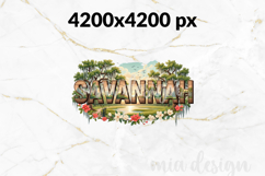 Savannah Georgia PNG, Vintage Southern Oak Tree Sublimation Product Image 2