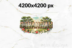 Savannah Georgia PNG, Vintage Southern Oak Tree Sublimation Product Image 2