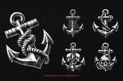 10 Bundle Dark Art Anchor Sea Sail Vintage Maritime Boat Product Image 3