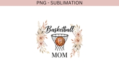 Basketball Mom PNG | Floral Sports Design | Boho Basketball Product Image 2