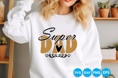 Super Dad quotes Father's day retro SVG Design Product Image 2