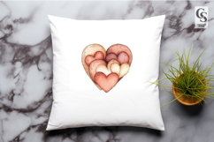 Vintage Heart Cluster Cute Clipart Sublimation PNG Product Image 2