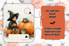 Cartoon Halloween Witch Gift Card Printable, Kids Money Card Product Image 2
