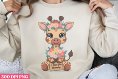 I love you mommy PNG, Cute Animals Mothers Day Clipart PNG Product Image 1