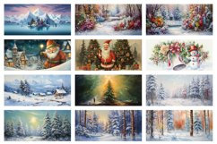 100 Winter Mug Wrap Bundle, Christmas Sublimation, Santa PNG Product Image 7