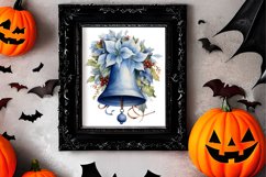 Blue Christmas Watercolor Clipart Sublimation Product Image 2