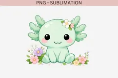 Pastel kawaii axolotl png design for T-shirts Product Image 2