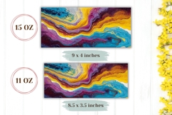 Abstract Mug Wrap, Fluid Mug Design, Art Mug Template Product Image 2