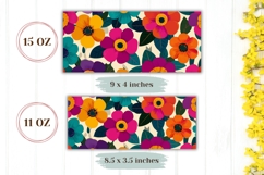 Floral Mug Wrap, Art Flowers Mug Design, Flowers Print Product Image 2