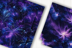 Galaxy Fireworks Night Digital Paper Product Image 2