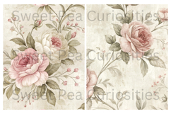 Flowers, Shabby Chic, Papers, Junk Journal Product Image 2