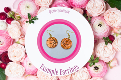 Basketball Earring Laser Cut File- SVG FILE Product Image 2