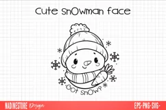 Cute baby snowman face. SVG, PNG, EPS. Cut file. Product Image 1