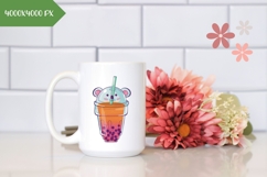 Hand Drawn Bubble Tea Illustration, Cartoon Bubble Tea PNG Product Image 2