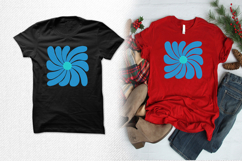 Blue Petal Burst Modern Floral Embroidery Design Product Image 2