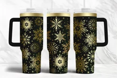 Tumbler laser svg| 40oz Tumbler Christmas Snowflakes wrap Product Image 2