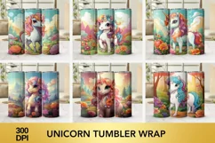 20 Png Unicorn Tumbler Wrap Sublimation Product Image 1