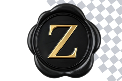 Luxury Alphabet Wax Seal Stamps AZ | Elegant PNG Set Product Image 2