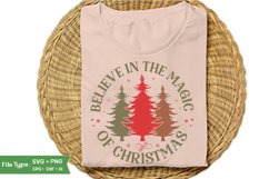 Believe In The Magic Of Christmas Round Sign SVG Design Product Image 2
