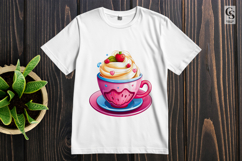 Cute Heart Cup Dessert Clipart Sublimation PNG Product Image 2