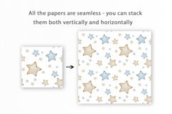 Watercolor Stars Seamless Pattern Product Image 2